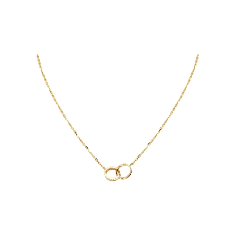 Cartier 10's 18kt Rose Gold Baby Love Diamond Necklace-0