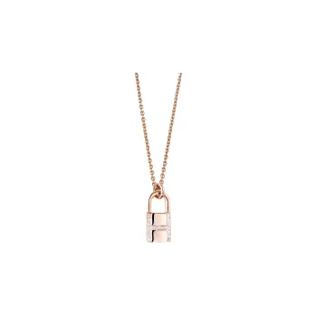 HERMES Kelly Cadenas 18K Rose Gold Necklaces Women's