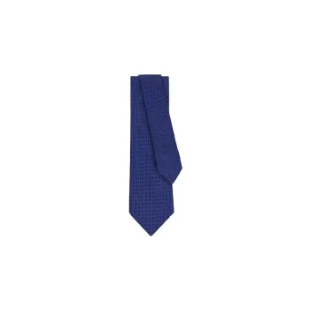 HERMES Two Tone H Ties Men Blue
