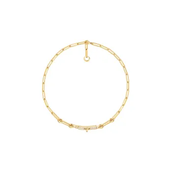 HERMES Diamond Necklaces Unisex