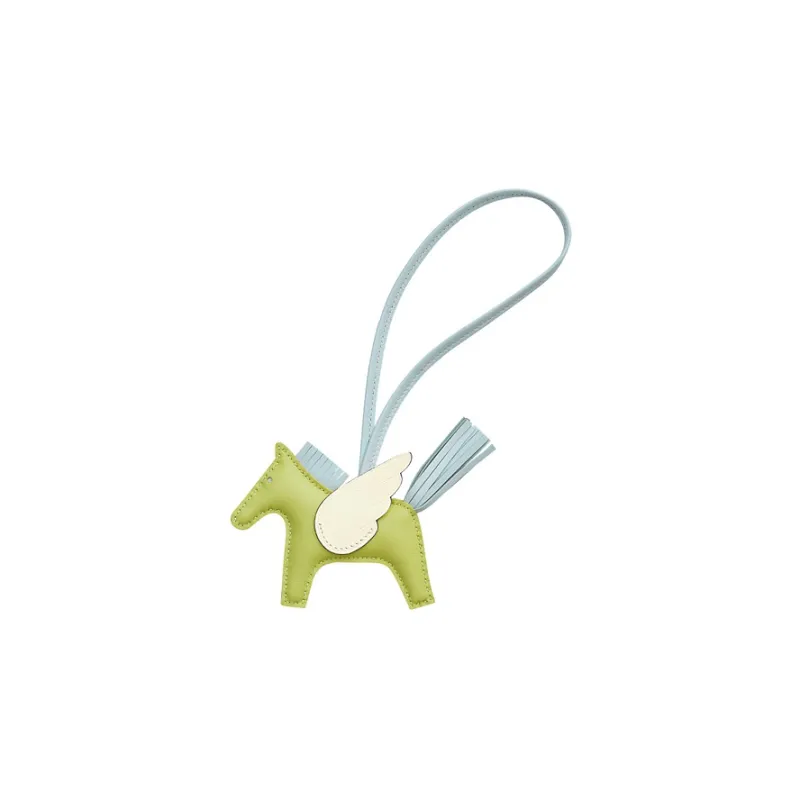 HERMES Rodeo Pegase Sheepskin Pendants Unisex Avocado-0