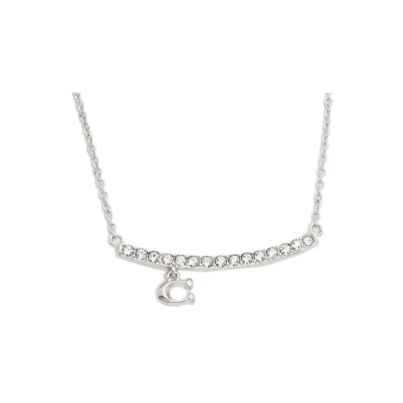 COACH Brass Necklaces Women's Silver-0