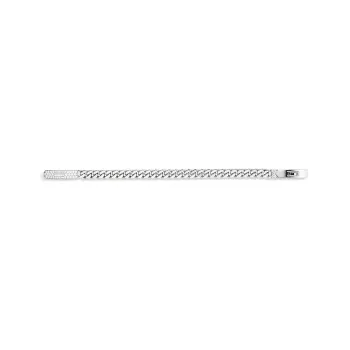 HERMES 18K White Gold Bracelet, Cuban Chain Unisex
