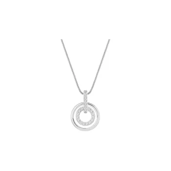 Swarovski Circle Rhodium Plated Necklaces Women's