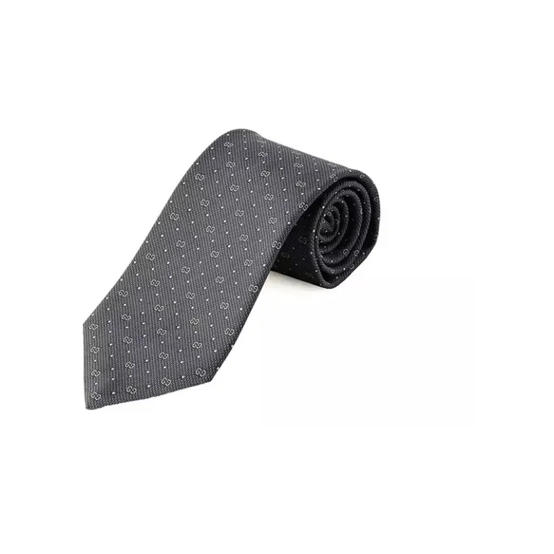 GUCCI Silk Ties Unisex Blue Gray-0
