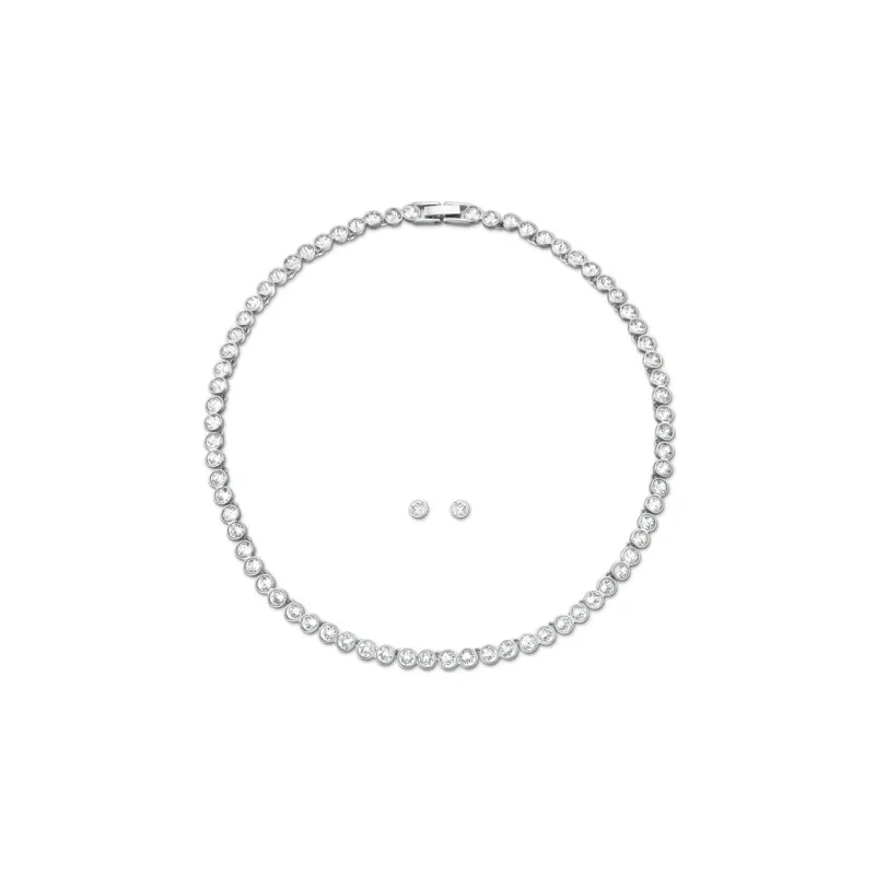 Swarovski Tennis Necklaces Women's White-0
