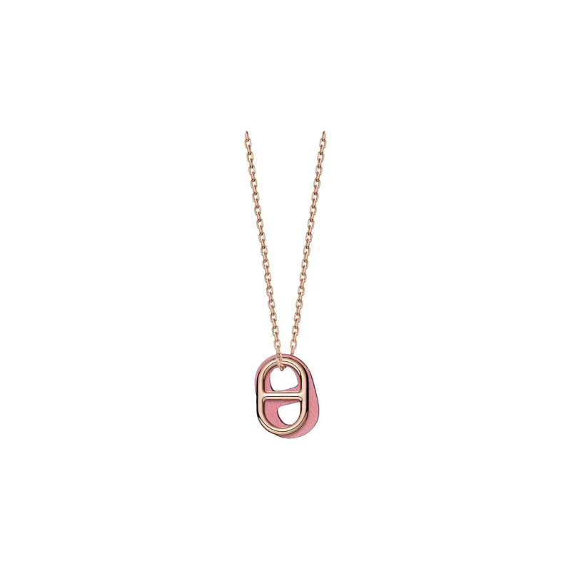 HERMES O'Maillon Rose Gold Plated Necklaces Women's-0