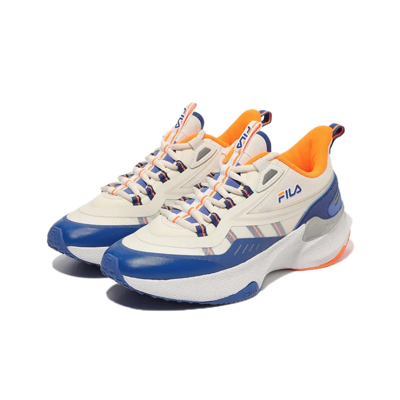 FILA Neuron 5 Cushioning Anti Slip And Wear Resistant Coverage Low Top Running Shoes Unisex White Gray Korean Style-5