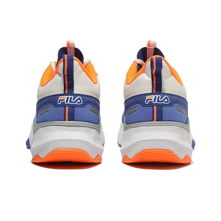 FILA Neuron 5 Cushioning Anti Slip And Wear Resistant Coverage Low Top Running Shoes Unisex White Gray Korean Style-9