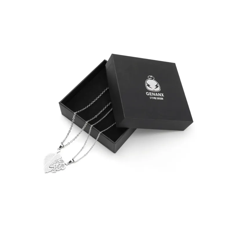 GENANX Necklaces Unisex Silvery White-6