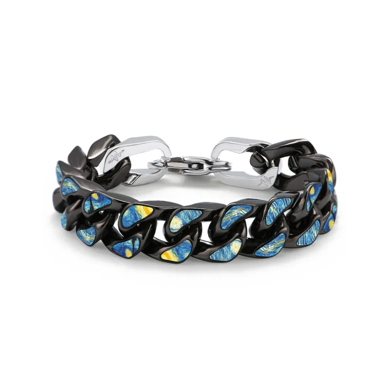 cooraree Unisex Hiphop Bracelet Cuban HPC-6