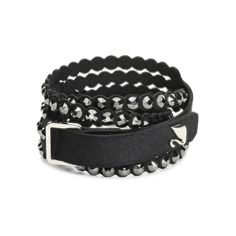 Swarovski Adjustable Wristbands Women's Black-1