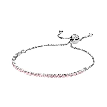 Pandora Women's Sparkling Strand Bracelet Pink