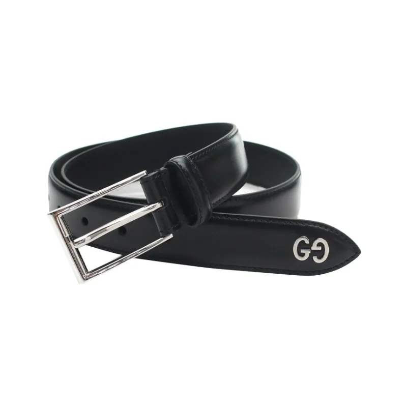 GUCCI Double G Patterned Square Buckle Belt Belts Men's-1