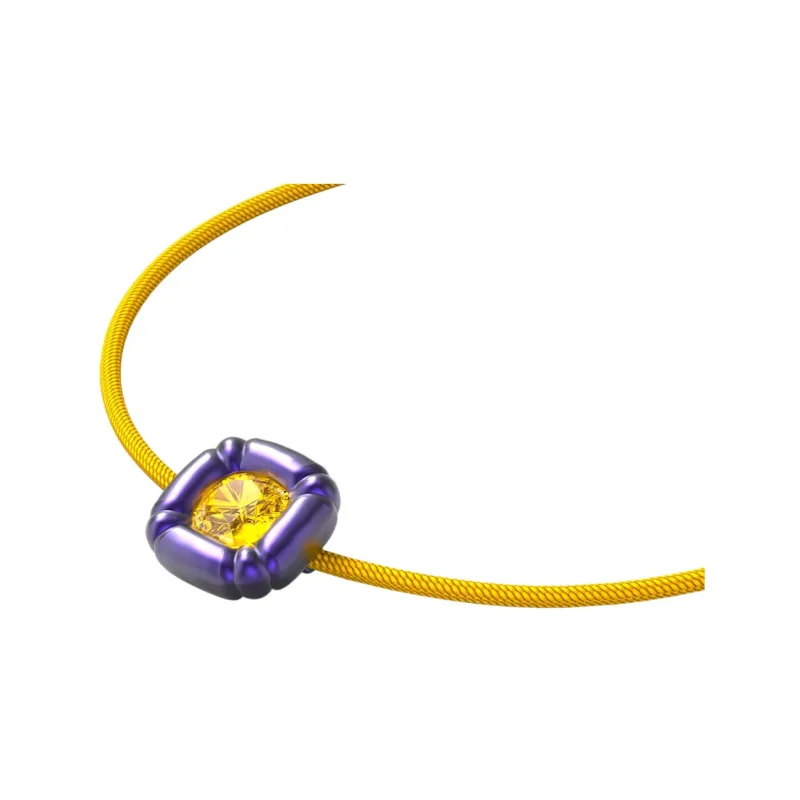 Swarovski Artificial Crystal Necklaces Women's Purple-1