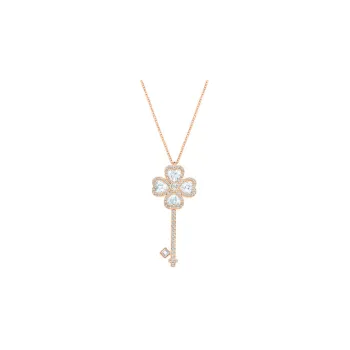 Swarovski Deary Key Necklaces Women's Rose Gold