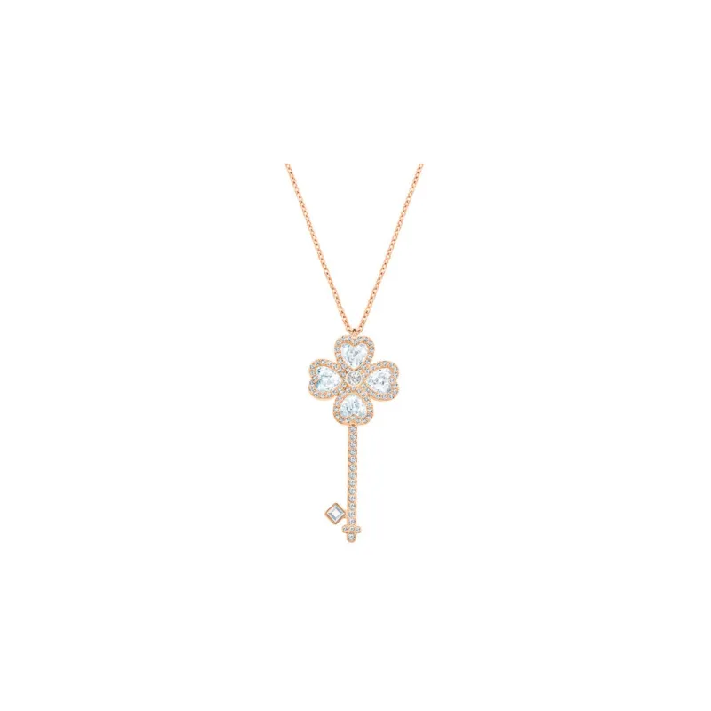 Swarovski Deary Key Necklaces Women's Rose Gold-0
