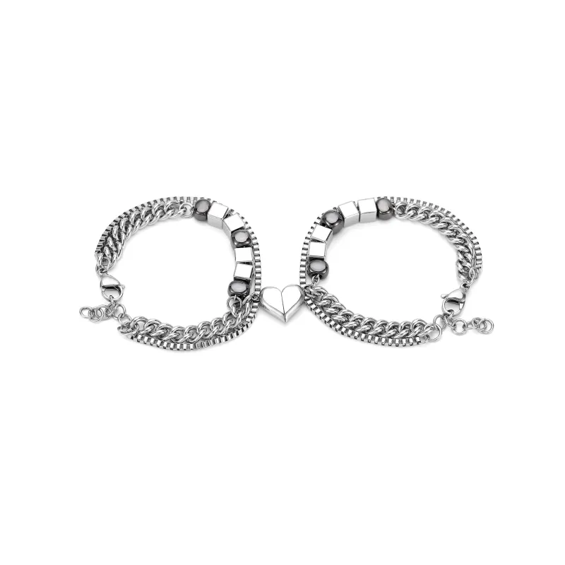 GENANX Bracelets Unisex Silvery White-1