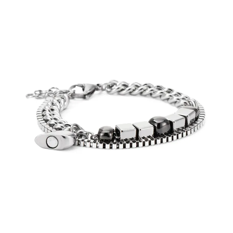 GENANX Bracelets Unisex Silvery White-4
