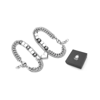 GENANX Bracelets Unisex Silvery White