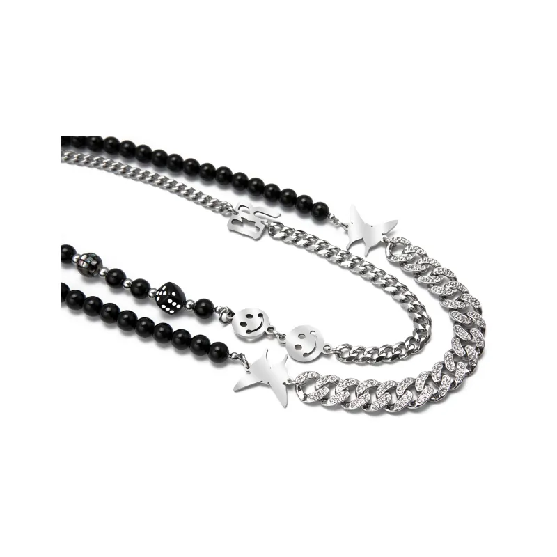 Cooraree Titanium Steel Necklaces Unisex-3