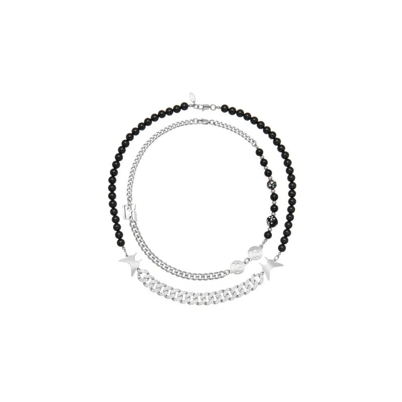 Cooraree Titanium Steel Necklaces Unisex-4