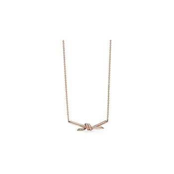 TIFFANY & CO. Knot Collection Rose Gold Necklaces Women's