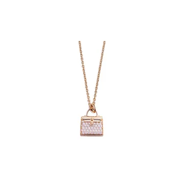 HERMES Amulettes Kelly K Gold/diamond Necklaces Women's