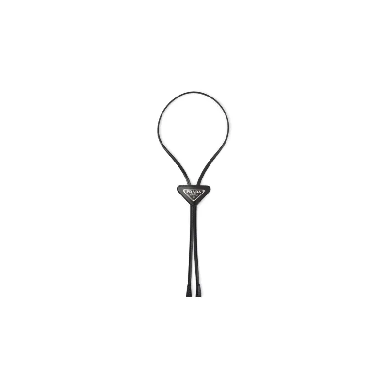 PRADA 2010 Saffiano Triangle Bow Tie-0