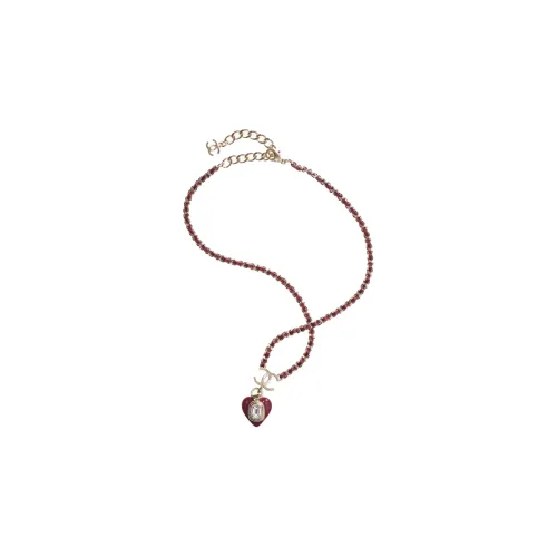 CHANEL Necklaces Women's Red