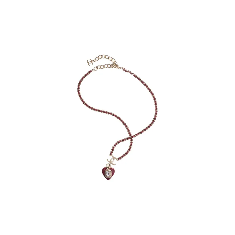 CHANEL Necklaces Women's Red-0