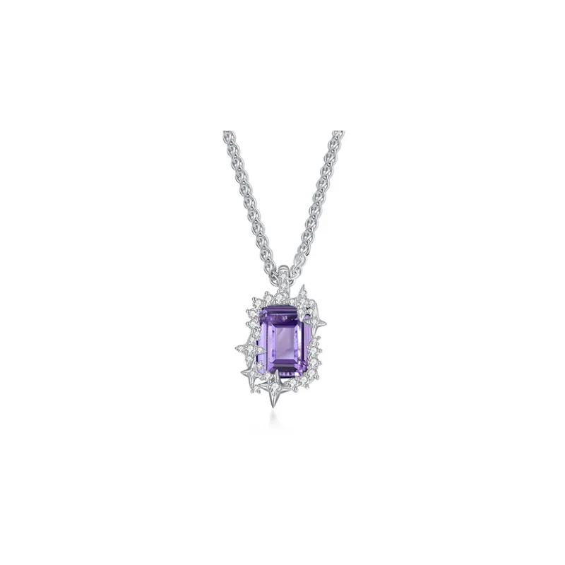 Agatha Inlaid Gemstone Collarbone Necklace Women's-0