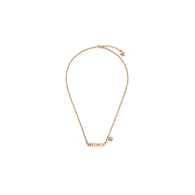 VERSACE Medusa Head Logo Charm Chained Necklace-1