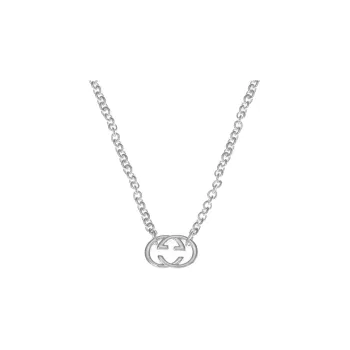 GUCCI GG 925 Sterling Silver Necklaces Unisex Silver