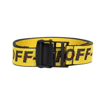 OFF WHITE Classic Industrial Belt Shorts Yellow & Black