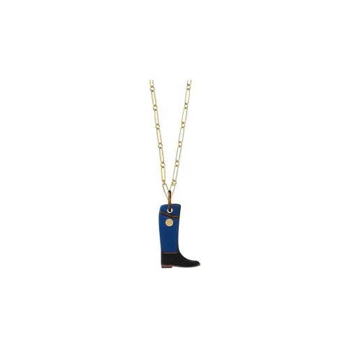 HERMES Necklaces Women's Navy Blue