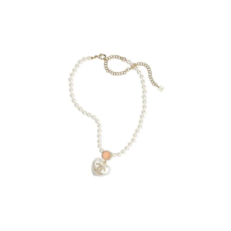 CHANEL Necklace Women's Pearl White-1