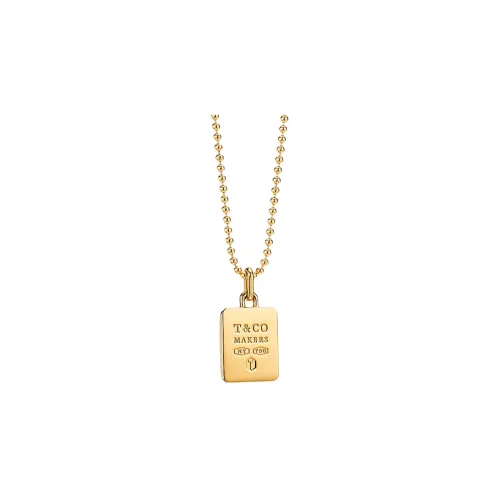 TIFFANY & CO. 1837 Series Necklaces Unisex Gold