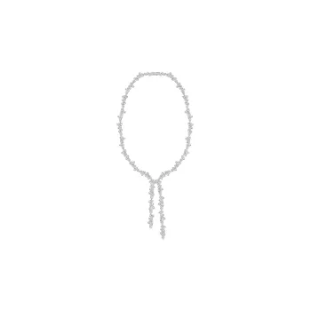Swarovski Diapason Waterfall All around Necklaces Women's White Gold