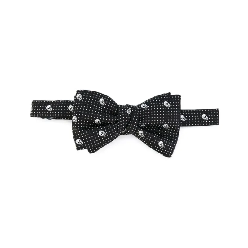 Alexander McQueen Silk Ties Men's Black-0
