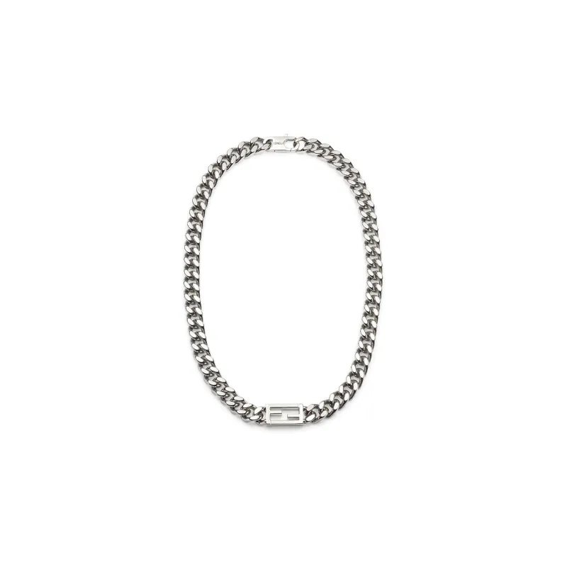 FENDI Brass Necklaces Men's Silver-0