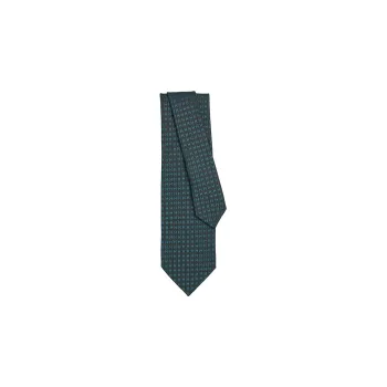 HERMES Faconnee H Bicolore Ties Men Green