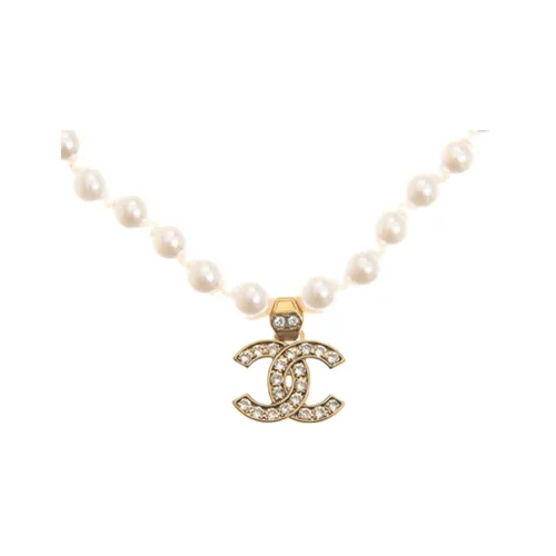 CHANEL Necklaces Women's White