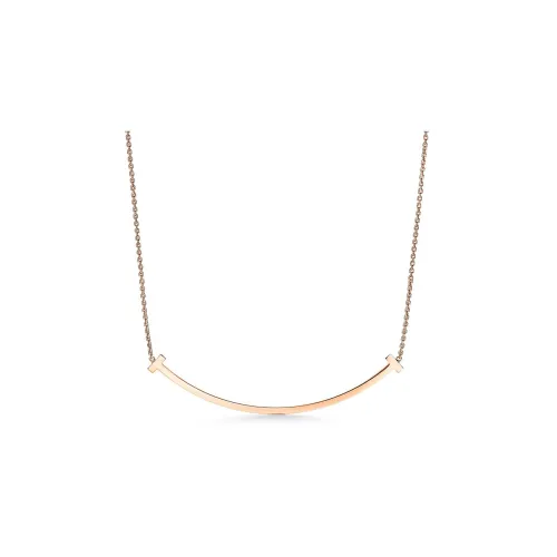 TIFFANY & CO. T-Smile Necklace Collection Necklaces Women's Rose Gold