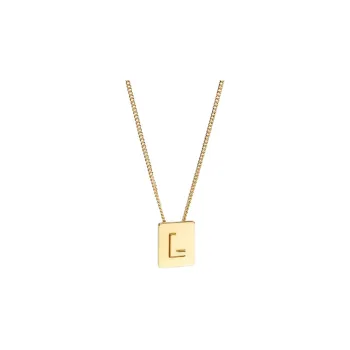 CELINE Alphabet L Necklace In Brass With Gold Finish