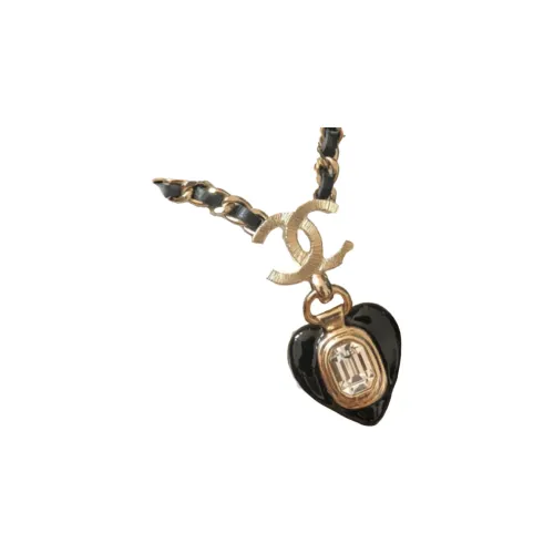 CHANEL Necklaces Women's Black