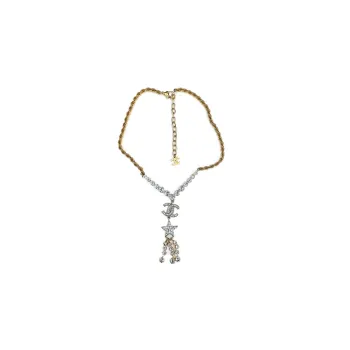 CHANEL Necklaces Women's Gold