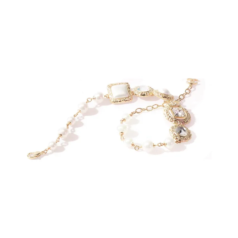 CHANEL Accessories Necklaces Women's Gold/White-1