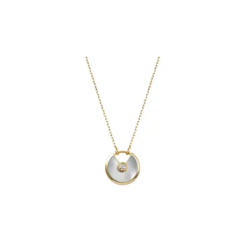 Cartier 2010s 18K Yellow Gold Amulette De Cartier Diamond Necklace