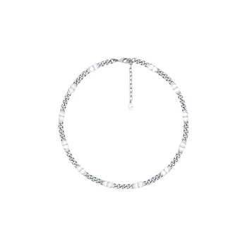 DIOR Classic CD Necklace Series Brass Necklaces Unisex Silver